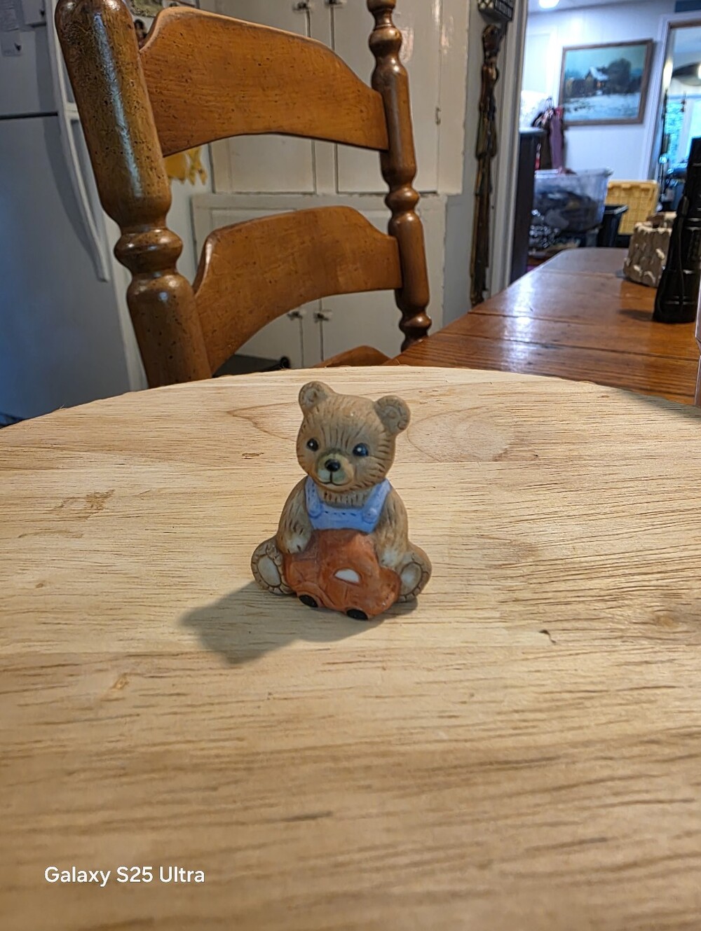 HOMCO Ceramic Bear Figurine with Toy